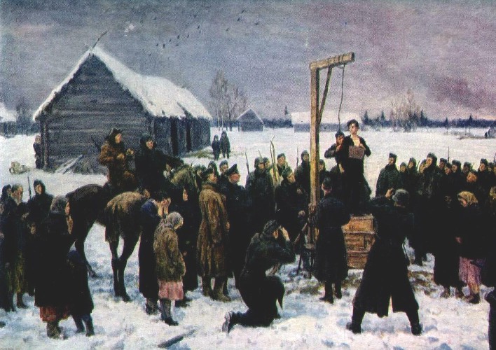 The execution of Zoya Kosmodemyanskaya